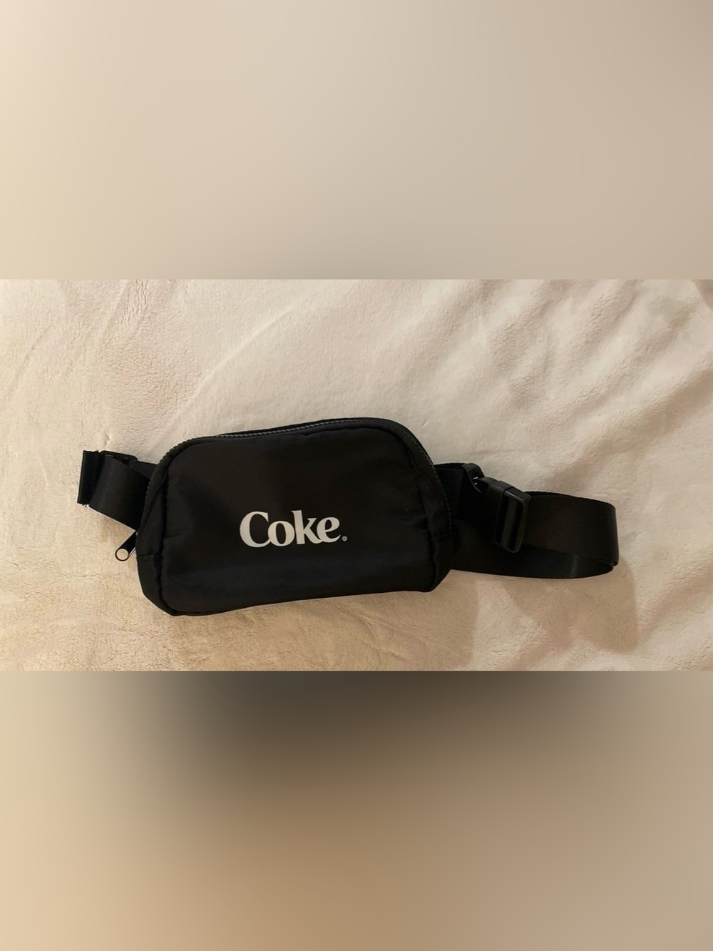 Black Coke Branded Crossbody Waist Bag